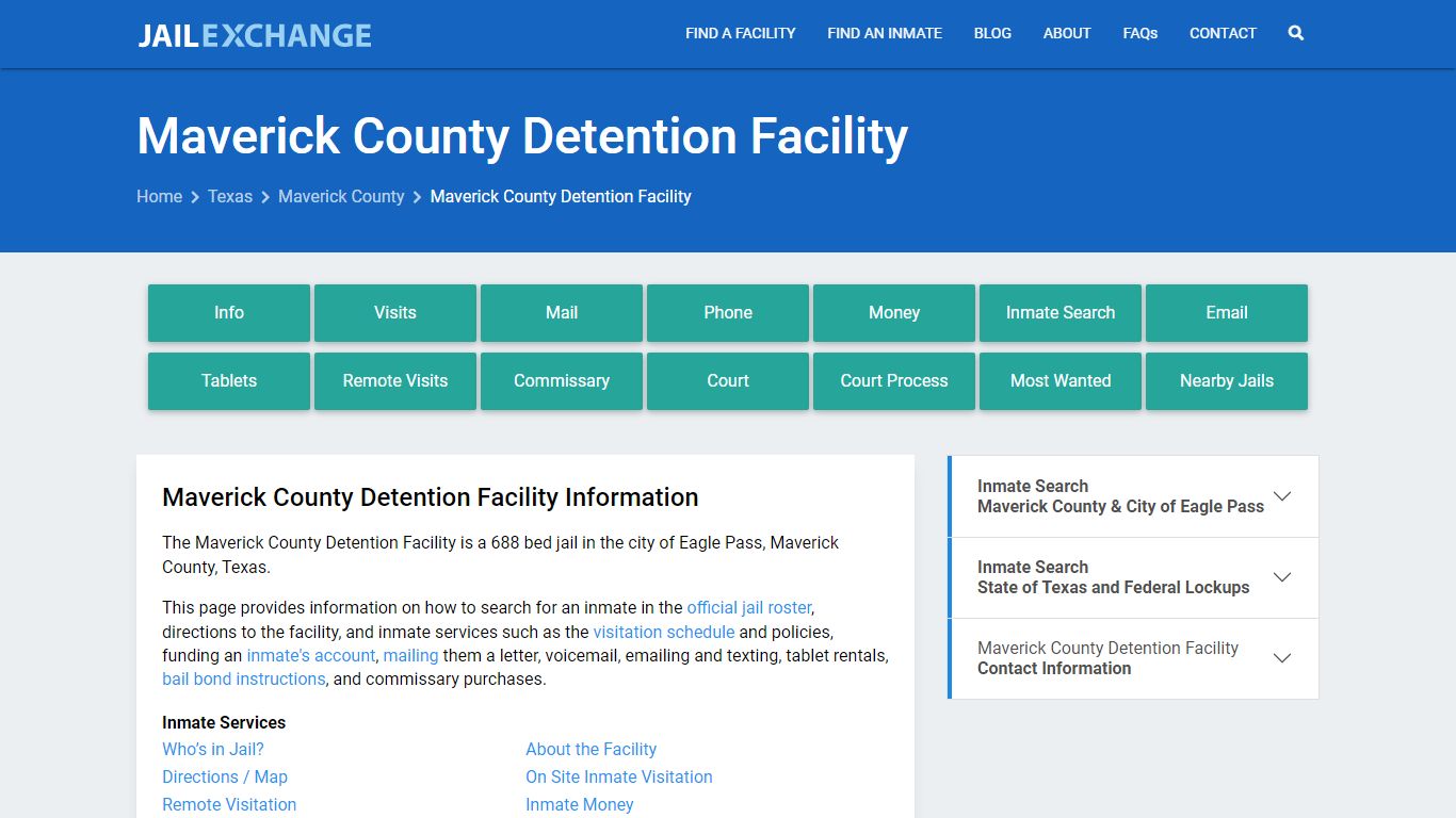 Maverick County Detention Facility - Jail Exchange